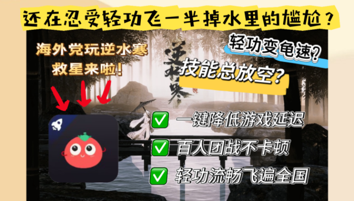 在国外玩逆水寒OL怎么弄降低延迟？海外党亲测有效的国服游戏加速指南